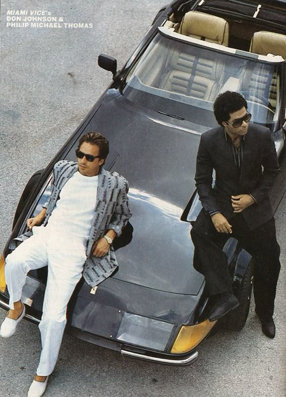 80's fashion at its best. Miami Vice set the standard.: